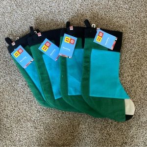 NWT Lego X Target 20" Color Block Felt Xmas Stocking Green/Blue (4 available)